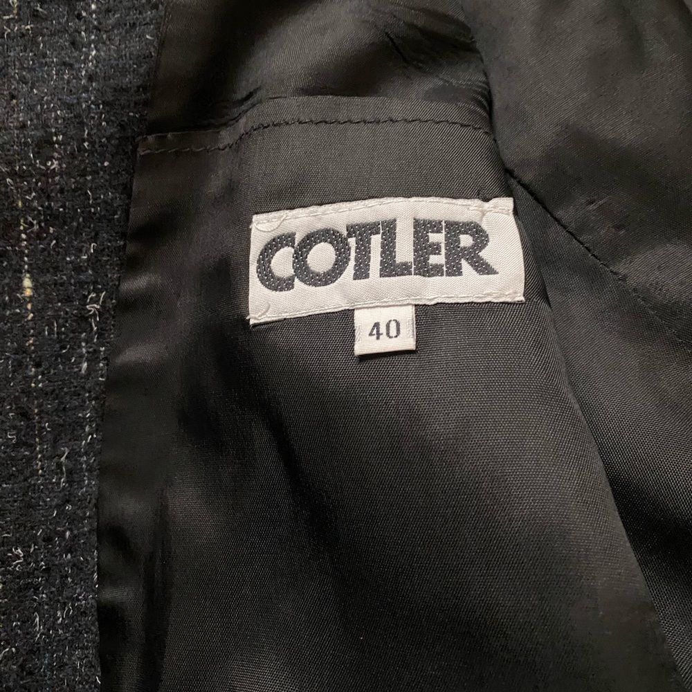 COTLER | Vintage Sports Coat Charcoal Gray Wool Blend Jacket Size 40 - Picture 10 of 11